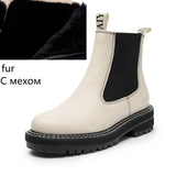 Christmas Gift Women's Chelsea Boots Genuine Leather 2022 Autumn Winter Trend Thick-soled Women Ankle Boots All-match Martin Boots Ladies