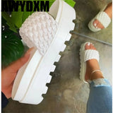 Christmas Gift 2022 Summer Slippers Women Fashion New Flat Female Slippers Platform Gear Shoes Pen Toed Flip Flops High Quality Women Shoes
