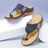 Christmas Gift Summer Women's Slippers 2022 Vintage Roman Woman Shoes Casual Wedge Platform Sandals Hollow Comfort Beach Shoe Female Flip Flops