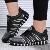 Christmas Gift Women's sneakers Sports shoes woman Fashion Striped Lace up Running Casual shoes women Trainers Comfortable Size 41 Sturdy Sole