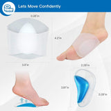 Graduation Gift Big Sale Gel Arch Support Set, 2 Pairs Plantar Fasciitis Sleeves/Shoe Insoles for Flat Feet, Reusable Soft Silicon Arch Sleeves with Padd