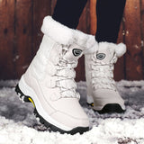 Christmas Gift 2021 Keep Warm Ankle Boots Shoes Women Winter Boots Winter Women Shoes Comfort Casual Lace-Up Platform Boots Shoes Women Fashion