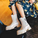 Lourdasprec Plus Size 34-45 Women Leather Knee High Boots Flat Heel Women Winter Warm Boots Fashion Casual Woman Long Footwear