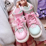 Lolita Shoes Women Sneakers Sweet Kawaii Pink Fashion Student High Top Sports White Platform Cute College Loli Running 2022