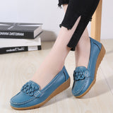 Spring Women Flats Loafers Shoes Woman Genuine Leather Flats Female Shoes Loafers Casual Slip-on Walking Shoes Woman Tenis