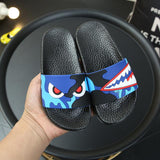 Christmas Gift Kids Cartoon Shark Slippers Boys Summer Sandals Baby Non-slip Flat Beach Shoes Toddler Swimming Slipper Girls Bathroom Flip Flop