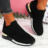 Christmas Gift Shoes Sneakers Women Shoes Ladies Slip-On Knit Solid Color Sneakers for Female Sport Mesh Casual Shoes for Women 2021