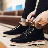 Graduation Gift Big Sale Men Shoes Winter Boots Men Nubuck Leather Waterproof Add Cotton Keep Warm Timber Land Shoes Thick Bottom Non-slip Chelsea Boots