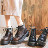 Graduation Gift Big Sale 2022 Autumn and Winter New Retro Boots College Style Martin Boots Japanese Trend Elegant Leather Women's Boots Free Shipping