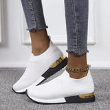 Christmas Gift Shoes Sneakers Women Shoes Ladies Slip-On Knit Solid Color Sneakers for Female Sport Mesh Casual Shoes for Women 2021