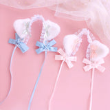 Lourdasprec-Harajuku Kawaii Fashion Lolita Maid Costume Cosplay Cat Ear Lace Headdress