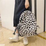 Graduation Gift Big Sale 2022 Large Capacity Waterproof Fashion Nylon Women Backpack Female Leopard Print Travel Computer Bags College Girls School Bag