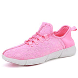 Christmas Gift Size25-46 Fiber Optic Fabric Light Up Shoes 11 Colors Flashing Teenager Girls&Boys USB Rechargeable Luminous Sneakers with Light