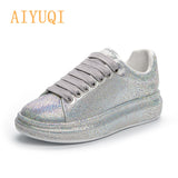 Christmas Gift Women's Sneakers Flat Latest Thinestone Shiny Ladies Shoes Laces Casual Women's Vulcanized Shoes