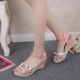 Graduation Gift Big Sale  New Shoes Women Sandals Summer Wedge Sandals 2022 Women Shoes Bohemian Fashion Buckle Classic Non-slip Sandals Shoes Women 18