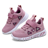 Christmas Gift Girls sports shoes autumn new children's double net breathable big kids students pink wild children's shoes casual  26-37