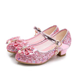 Christmas Gift Autumn Baby Girls Shoes For Children Princess Butterfly Flower Pearl Glitter Casual Leather Kids Shoes Purple Pink Gold