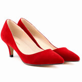 Lourdasprec  Women Pumps Suede Pure Color Women Shoes Thin Heels Pointed Toe Women High Heel Wedding Shoes Luxury Top Fashion Sale