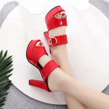 Christmas Gift 2021 Summer Women Shoes Sexy Ladies High Heels Woman Square Heels Sandals Summer Ladies Shoes Women Sandals Thick Heel 11cm
