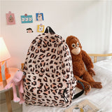 Graduation Gift Big Sale 2022 Large Capacity Waterproof Fashion Nylon Women Backpack Female Leopard Print Travel Computer Bags College Girls School Bag