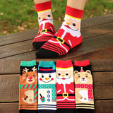 Christmas Gift 4 Pairs/Lot Casual Christmas Socks Cartoon Animal women Socks Cotton Happy funny Socks Korea cute socks Christmas Gift for women