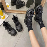 Thick-soled Lolita Shoes High-heeled Shoes Women's Shoes 2022 Loli Thick-heeled Cross-lacing Women's Shoes Mary Jane Shoes 35-40