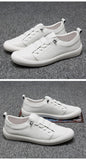 LOURDASPREC-Graduation Gift - New Genuine Leather Shoes Men Sneakers Casual Male Footwear Fashion Brand White Shoes Mens Cow Leather White Sneakers A1697