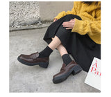 Japanese School Girl Black Loafers Mary Jane Shoes low heel women shoes vintage harajuku shoes LOLITA Shoes JK Uniform Shoes L18