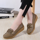 Spring Women Flats Loafers Shoes Woman Genuine Leather Flats Female Shoes Loafers Casual Slip-on Walking Shoes Woman Tenis