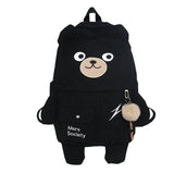 Lourdasprec  Kawaii Corduroy Bear Backpacks for Cute Women Multi-pockets School Bags Large Capacity Backpack Teenage Girls School Bag Female LL25