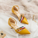 Lourdasprec version of the fashion pointed shallow mouth buckle high heels sexy word with sandals fine with professional OL women's shoes