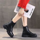 Christmas Gift Thick-soled Martn Boots Female British Style 2021 New Boots Wild Winter Short Boots Women Shoes Cotton Shoes Winter Plus Velvet