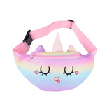 Graduation Gift Big Sale Soft Plush Unicorn Women Fanny Pack Cute Cartoon Girl Waist Bag Travel Children Zipper Chest Bag Mobile Phone Pouch Purse