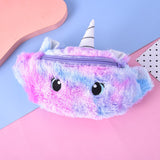 Graduation Gift Big Sale Soft Plush Unicorn Women Fanny Pack Cute Cartoon Girl Waist Bag Travel Children Zipper Chest Bag Mobile Phone Pouch Purse