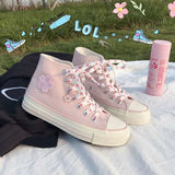 Lourdasprec Summer Floral Women's Espadrilles Japanese Style Pink Lolita Shoes Fashion 2022 Zapatillas Mujer Casual Canvas Sneakers