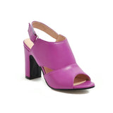 2022 New Shoes Women High Heels Sandals Peep toe Purple Buckle Designer Sexy Brand Pumps Summer Lady Gladiator Sandals 39