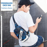 Graduation Gift Big Sale New Travel USB charging Chest Bags Men's Fashion Crossbody Bag for Men Shoulder Bags teens Casual male Chest Waist Pack
