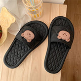Bear Slippers Women Kawaii Shoes Flip Flops Sandals Summer Home Soft Anime Casual Flat Bathroom Slides 2022