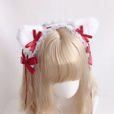 Lourdasprec-Harajuku Kawaii Fashion Lolita Maid Costume Cosplay Cat Ear Lace Headdress