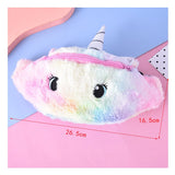 Graduation Gift Big Sale Soft Plush Unicorn Women Fanny Pack Cute Cartoon Girl Waist Bag Travel Children Zipper Chest Bag Mobile Phone Pouch Purse