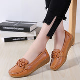 Spring Women Flats Loafers Shoes Woman Genuine Leather Flats Female Shoes Loafers Casual Slip-on Walking Shoes Woman Tenis