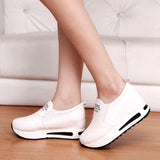 Lourdasprec white platform shoes Hidden Heel Women Casual Platform Shoes Woman Sneakers Shoes for Women Height Increasing Wedges Shoes