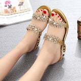 2022 New women shoes slippers summer beach sandals Fashion women Rhinestone outdoor slippers flip flops shoes women mujer