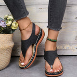 Lourdasprec  Female Wedges Sandals Plus Size 2022 Spring Autumn Gladiator Flats Slides Dress Fashion Platform Women Shoes Walking Slippers220920