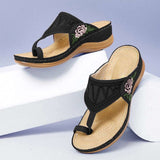 Christmas Gift Summer Women's Slippers 2022 Vintage Roman Woman Shoes Casual Wedge Platform Sandals Hollow Comfort Beach Shoe Female Flip Flops