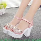 Graduation Gift Big Sale  Designer 2022 new sexy fashion women's sandals summer diamond fish mouth muffin platform High heels casual slippers womens shoes