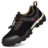 LOURDASPREC-Graduation Gift - Men's Hiking Shoes Suede Leather Wear-resistant Outdoor Hunting Shoes Men Sport Trekking Walking Mens Tactical Sneakers