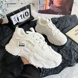 Halloween Lourdasprec Dad Chunky Sneakers Casual Vulcanized Shoes Woman High Platform Winter Sneakers Femme Lace Up White Basket Sneakers Women 2022