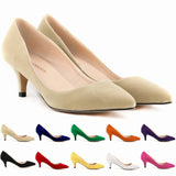 Lourdasprec  Women Pumps Suede Pure Color Women Shoes Thin Heels Pointed Toe Women High Heel Wedding Shoes Luxury Top Fashion Sale