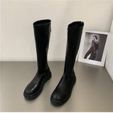 Halloween Lourdasprec 2022 Autumn Winter Women Boots High Quality Soft Leather Ladies Knight Long Boots Casual Thigh Knee-High Boots Women's Designer